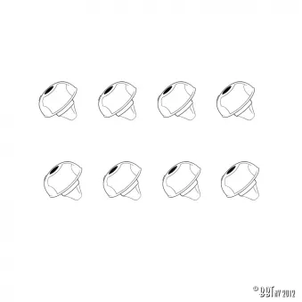 Arrêts vibration vitre de porte, par 8 pièces YOUNG PARTS 0759-15