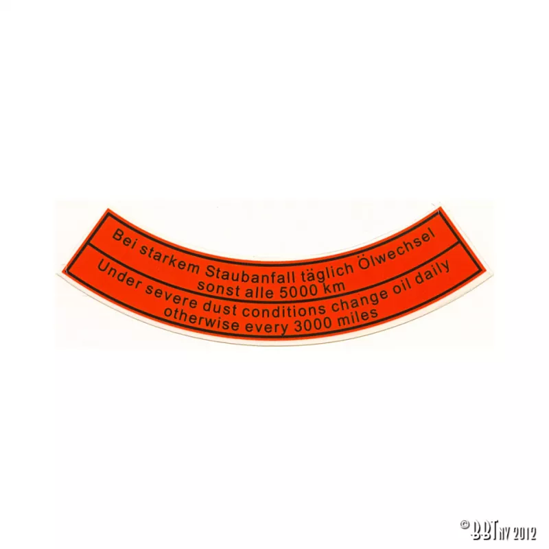 Sticker, Filtre à air YOUNG PARTS 6203