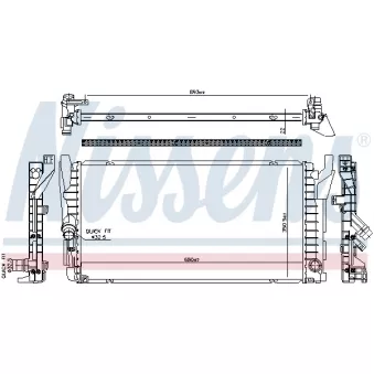 Radiateur, refroidissement du moteur NISSENS 606385