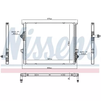 Radiateur basse température, intercooler NISSENS 606397