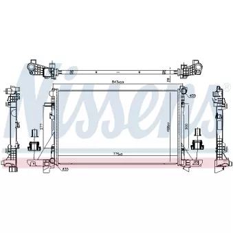 Radiateur, refroidissement du moteur NISSENS 606411