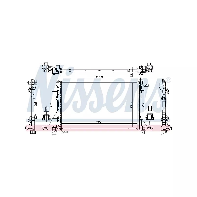 Radiateur, refroidissement du moteur NISSENS 606411