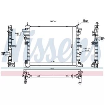 Radiateur, refroidissement du moteur NISSENS 606568