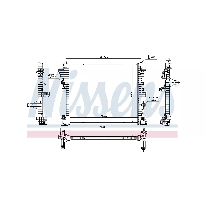 Radiateur, refroidissement du moteur NISSENS 606568