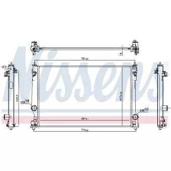 Radiateur, refroidissement du moteur NISSENS
