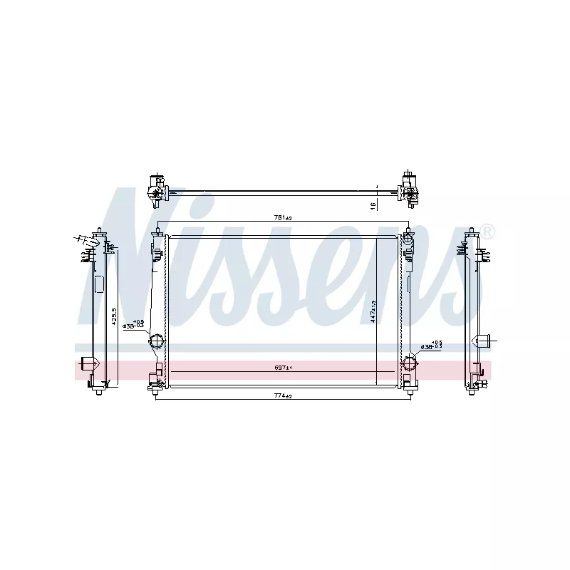 Radiateur, refroidissement du moteur NISSENS 606786