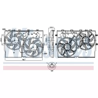 Ventilateur, refroidissement du moteur NISSENS 850001