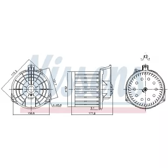 Pulseur d'air habitacle NISSENS 87549