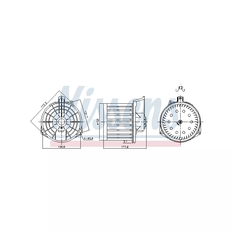 Pulseur d'air habitacle NISSENS 87549