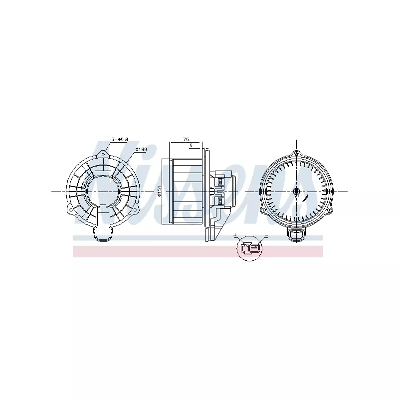 Pulseur d'air habitacle NISSENS 87569