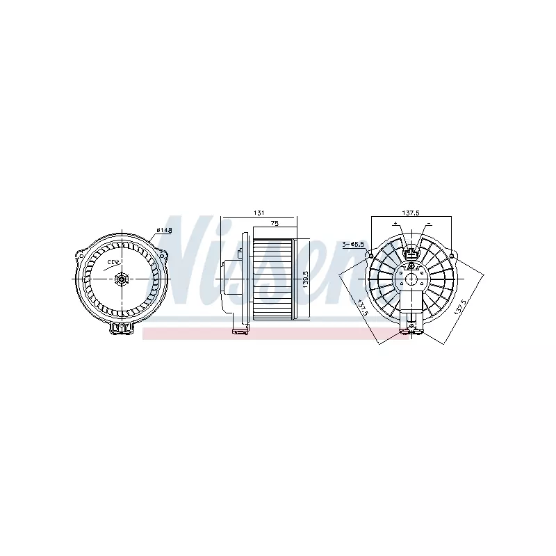 Pulseur d'air habitacle NISSENS 87717