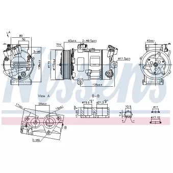 Compresseur, climatisation NISSENS 890947