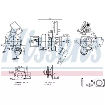 Turbocompresseur, suralimentation NISSENS 93519