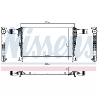 Intercooler, échangeur NISSENS 961594