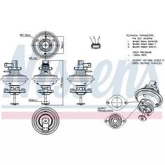 Vanne EGR NISSENS 98208