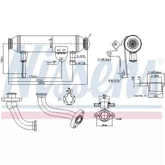 Radiateur, réaspiration des gaz d'échappement NISSENS