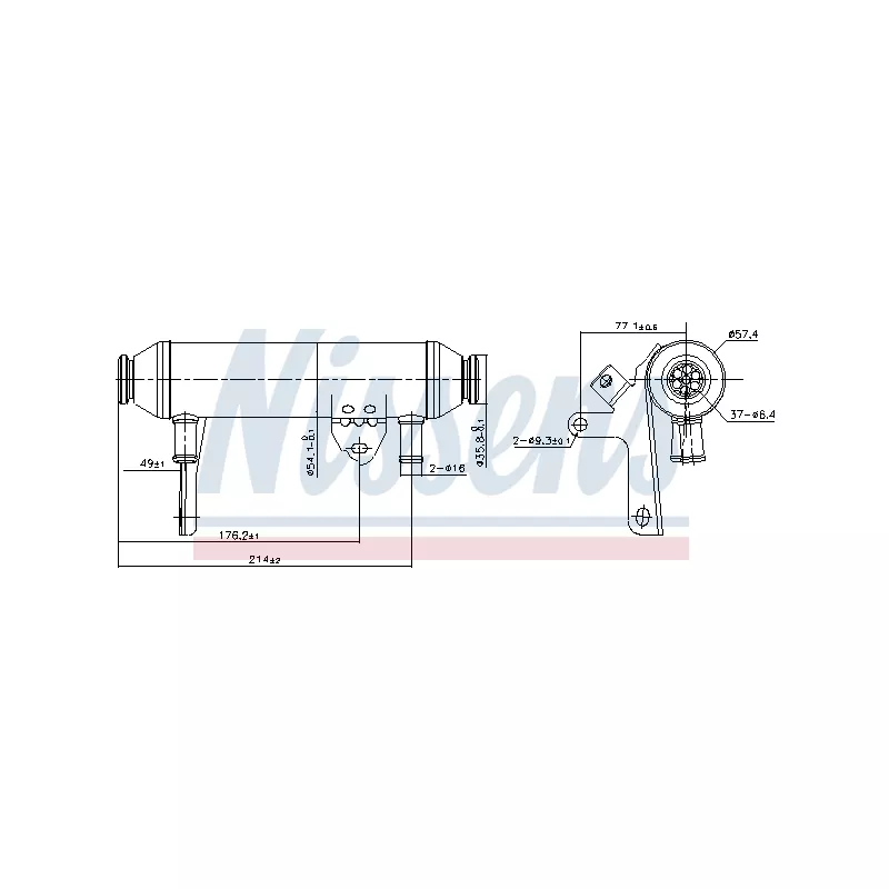 Radiateur, réaspiration des gaz d'échappement NISSENS 989292