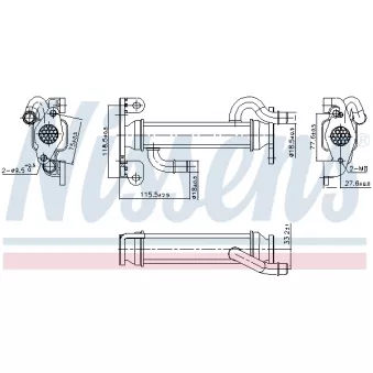 Radiateur, réaspiration des gaz d'échappement NISSENS 989400