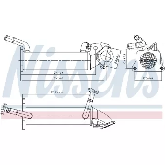 Radiateur, réaspiration des gaz d'échappement NISSENS 989401