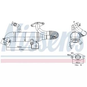 Radiateur, réaspiration des gaz d'échappement NISSENS 989408