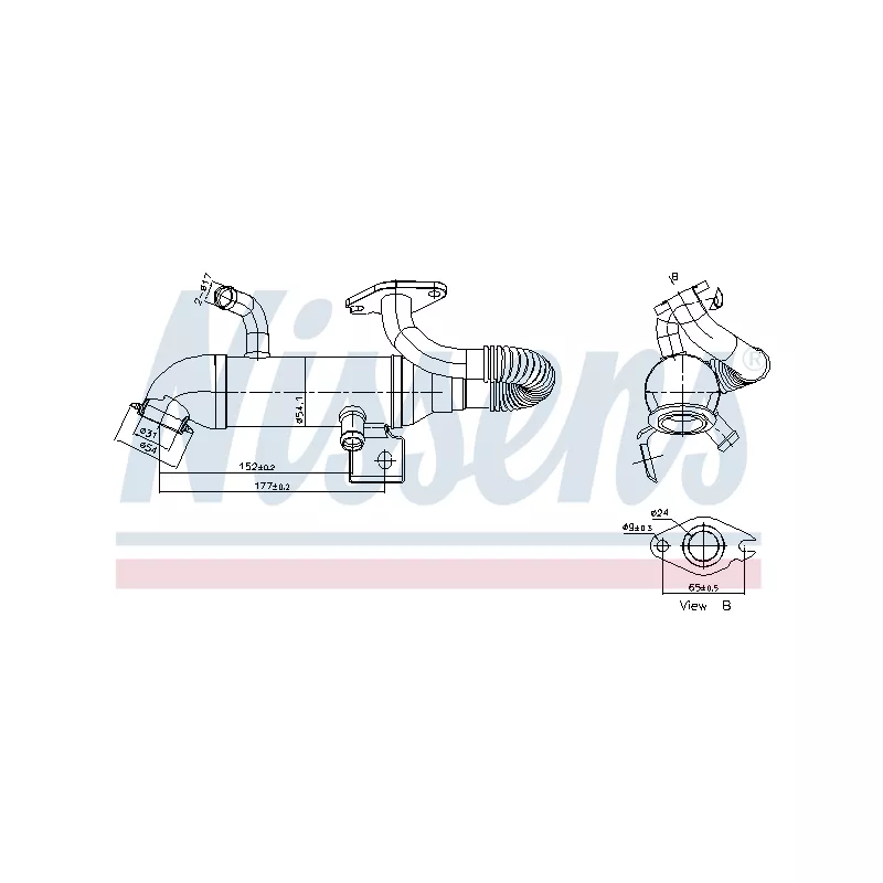 Radiateur, réaspiration des gaz d'échappement NISSENS 989408