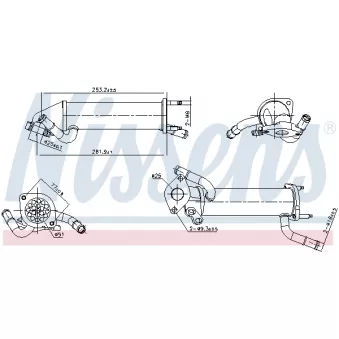 Radiateur, réaspiration des gaz d'échappement NISSENS 989449