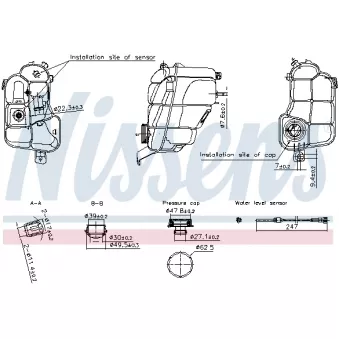Vase d'expansion, liquide de refroidissement NISSENS 996294