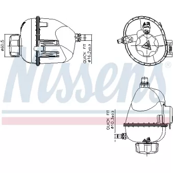 Vase d'expansion, liquide de refroidissement NISSENS 996317