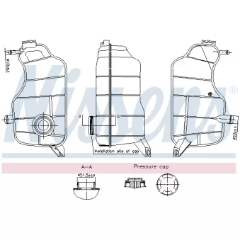 Vase d'expansion, liquide de refroidissement NISSENS 996329