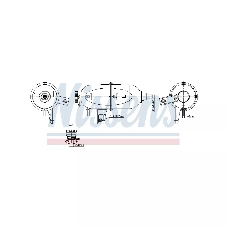 Vase d'expansion, liquide de refroidissement NISSENS 996331