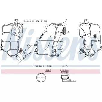 Vase d'expansion, liquide de refroidissement NISSENS 996337