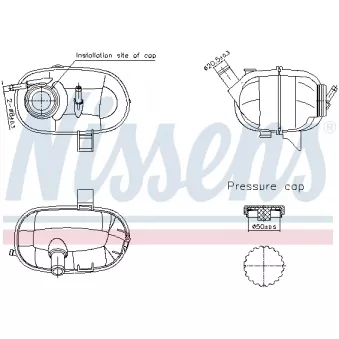 Vase d'expansion, liquide de refroidissement NISSENS 996339