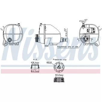 Vase d'expansion, liquide de refroidissement NISSENS