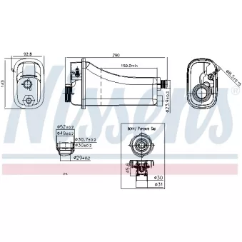 Vase d'expansion, liquide de refroidissement NISSENS