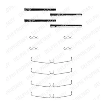 Kit d'accessoires, plaquette de frein à disque DELPHI LX0004