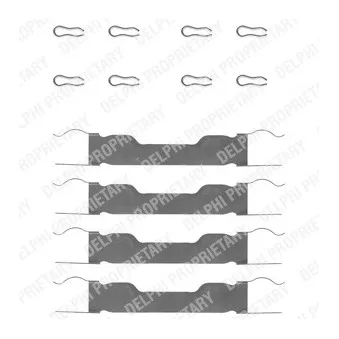 Kit d'accessoires, plaquette de frein à disque DELPHI LX0005