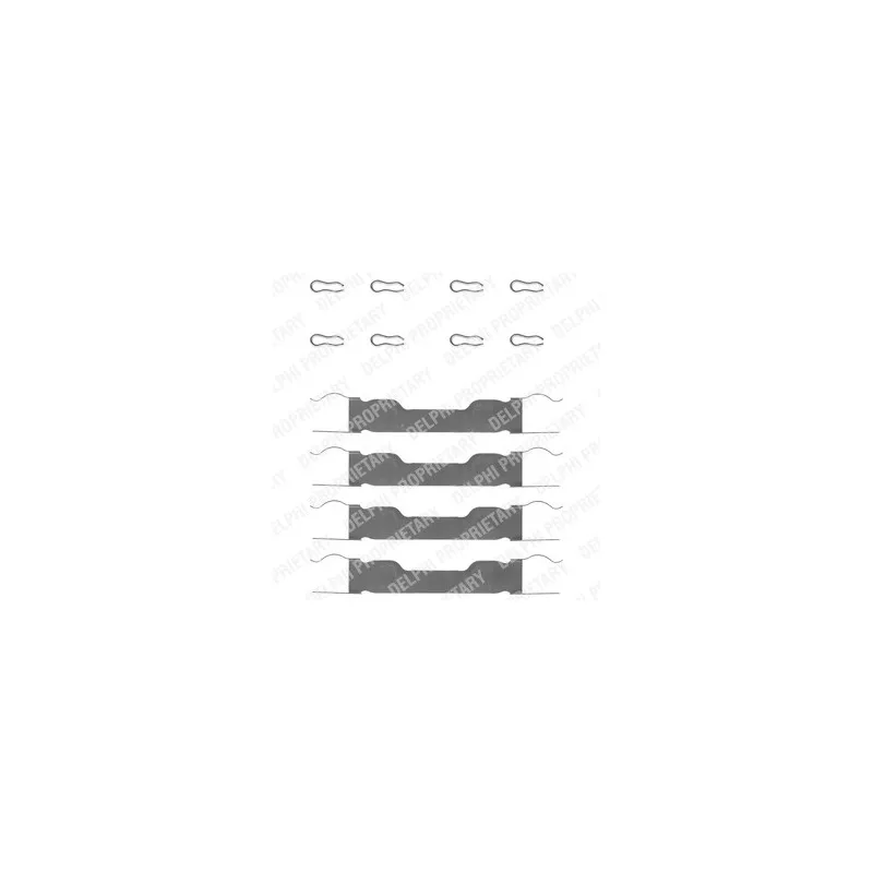 Kit d'accessoires, plaquette de frein à disque DELPHI LX0005