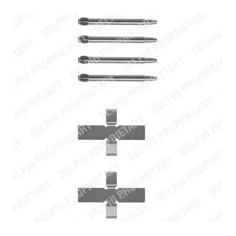 Kit d'accessoires, plaquette de frein à disque DELPHI LX0008