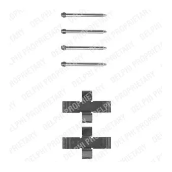 Kit d'accessoires, plaquette de frein à disque DELPHI LX0009