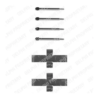Kit d'accessoires, plaquette de frein à disque DELPHI LX0013