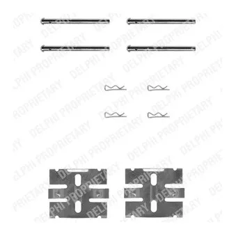 Kit d'accessoires, plaquette de frein à disque DELPHI LX0017