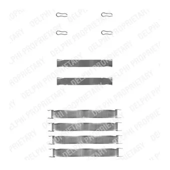 Kit d'accessoires, plaquette de frein à disque DELPHI LX0019