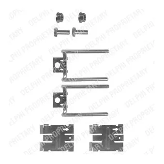 Kit d'accessoires, plaquette de frein à disque DELPHI LX0021