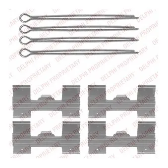 Kit d'accessoires, plaquette de frein à disque DELPHI LX0024