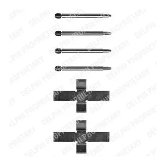 Kit d'accessoires, plaquette de frein à disque DELPHI LX0026