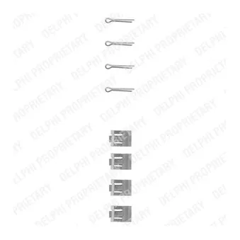 Kit d'accessoires, plaquette de frein à disque DELPHI LX0027