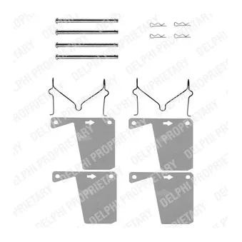 Kit d'accessoires, plaquette de frein à disque DELPHI LX0028