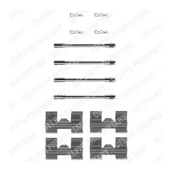 Kit d'accessoires, plaquette de frein à disque DELPHI LX0031