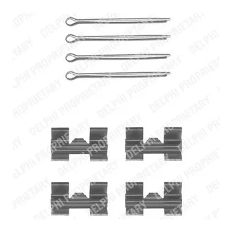 Kit d'accessoires, plaquette de frein à disque DELPHI LX0032