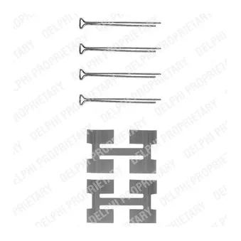 Kit d'accessoires, plaquette de frein à disque DELPHI LX0033